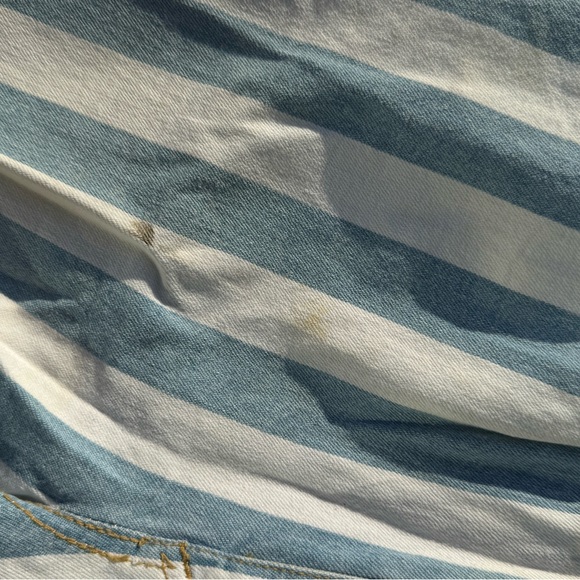 Vintage 80s Nada Nuff Striped Hight Waisted Denim Jeans - Picture 4 of 8